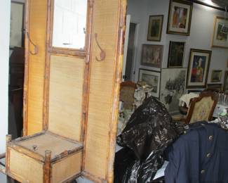 Antique bamboo halltree