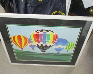Lorenzo Bergen silkscreen print of the Louisiana balloon festival