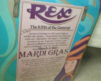 1981 Rex Mardi Gras poster, framed