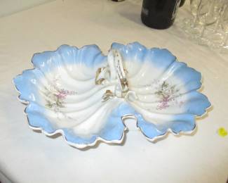 French or German porcelain handled plate