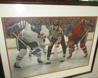 "In the Crease" hockey illustration