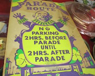 Vintage New Orleans Mardi Gras street sign
