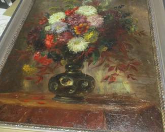 Kasper Schleibner (German, 19th century) cleaned still life-- really a fantastic painting