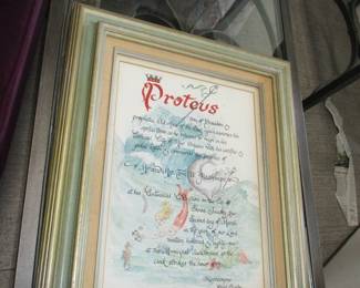 Krewe of Proteus poster in frame
