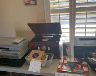 45 and albums plus music equipment