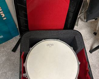 Brass Ludwig Snare Drum & Case