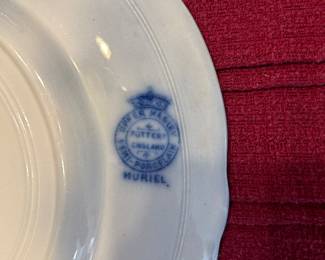 Upper Hanley Flow-Blue “Muriel” Plates