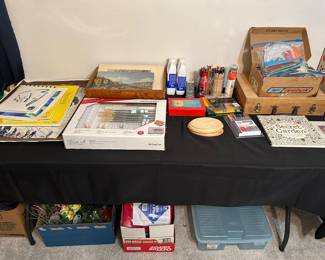 Paints, canvases, easels & art supplies