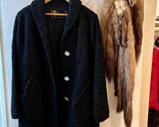 Gorgeous vintage coat & mink stole