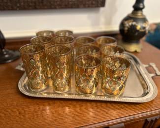 Fantastic Culver Valencia Gold & Green Glasses