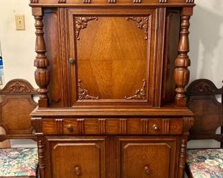 Fantastic Antique “Blind-Door” Walnut Cabinet 