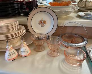 Pink Vernonware, Mikasa & American Limoges 
