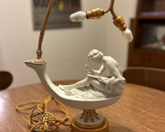 Art Deco Louis Simon Bizolt Porcelain Lamp