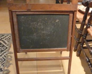 vintage child's chalk board and easel