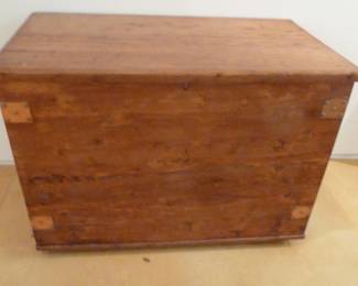 large cedar chest with brass
