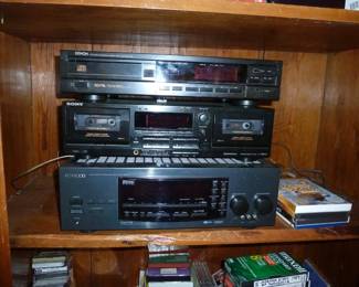 Kenwood receiver 1080VR Sony cassette TC-WA7ES Denon compac disc DCD600