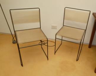 pair spaghetti chairs