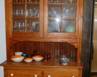 large pine cabinet