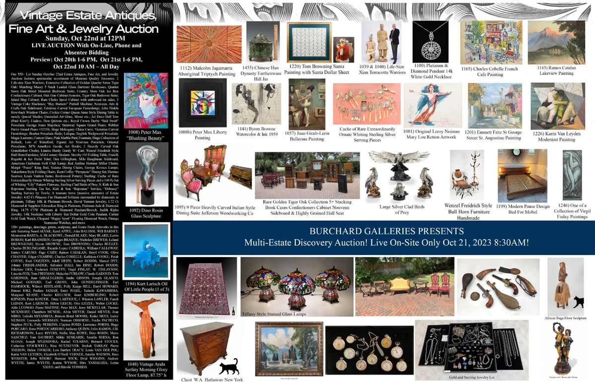 Auction Estate Antiques Fine Art Jewelry starts on 10/22/2023
