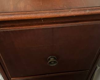 Antique real cherry wood file cabinet