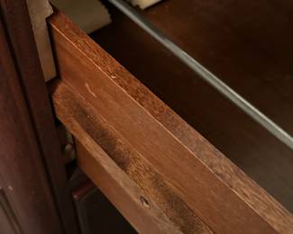Antique real cherry wood file cabinet