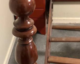 Real, solid cherry wood vintage sleigh bed