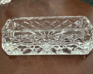 Crystal butter dish