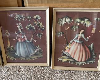 Antique Victoria framed art