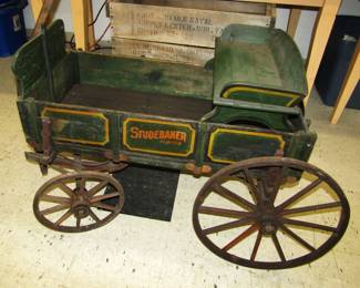 Original Wooden Studebaker Junior Goat Wagon