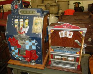 1¢ CHARLES FEY & SONS 3 JACKS COIN FLIP SLOT MACHINE
