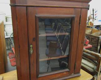 Antique Walnut Corner hanging cabinet