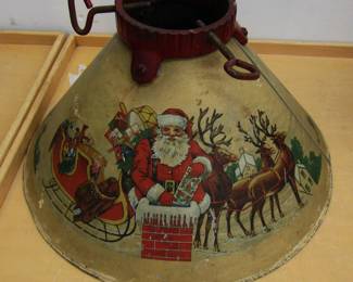 Vintage Santa Christmas Tree Stand