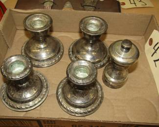 sterling silver candle holders