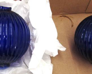 Glass Cobalt Blue Lightning Rod Ball