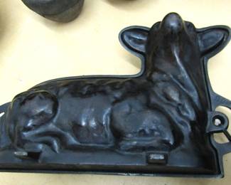 Antique Griswold #866 Lamb Cast Iron Cake Mold Baking