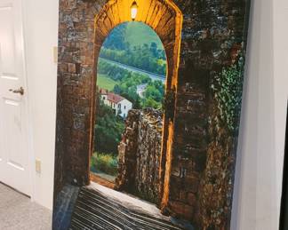 Italian scene canvas print 78" tall