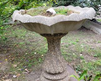 Planter bird bath