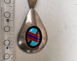 Willie Saiz Navajo Sterling Pendant $60.00