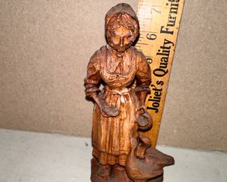 Carved Woman With Ducks $9.00