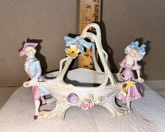 Woman and Man with Basket Cart $14.00