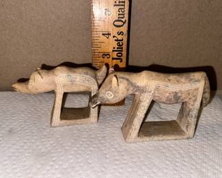 2 Carved Stone Animals $20.00
