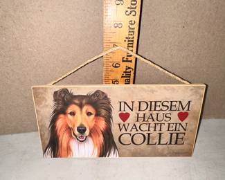 Collie Wall Plaque $5.00