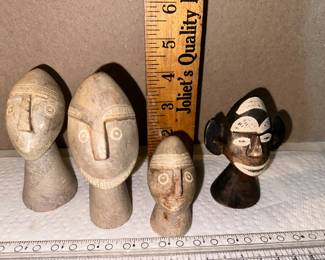 4 Carved Faces $32.00