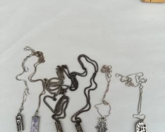 6 Sterling Silver Necklaces $40.00