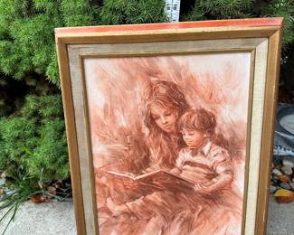 20 X 16 Boy and Girl Reading $75.00