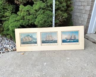 3 Matted Clipper Ships $24.00