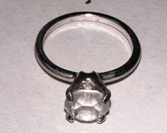 Costume Ring Clear Stone $5.00