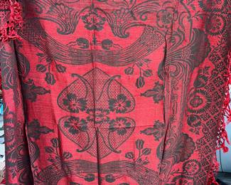 Red and Black Tapestry/Throw $15.00