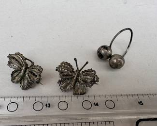 2 Butterfly Pins and Ring $9.00