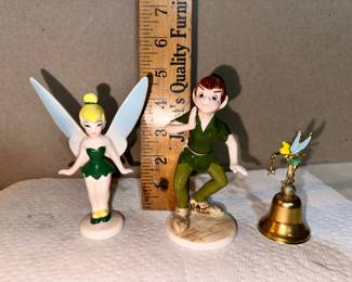Tinkerbell Figurine and Bell, Peter Pan Figurine $16.00 All